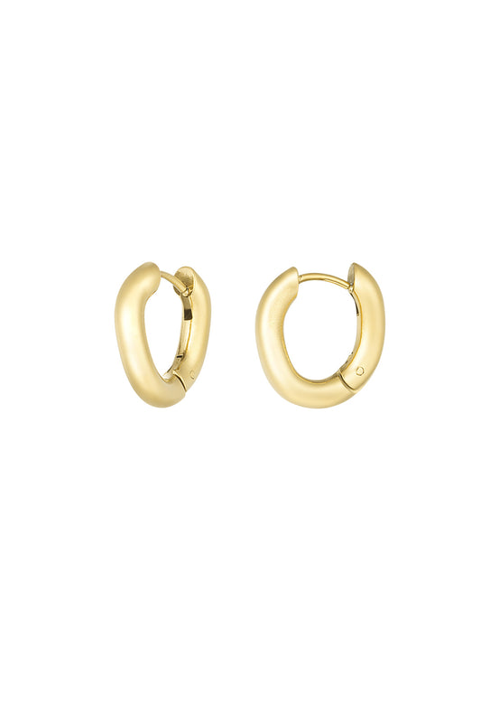 Damen Ohrringe Sanfte Kurve | Edelstahl | Goldfarbe