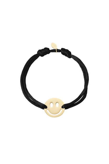 Satinarmband mit Smiley