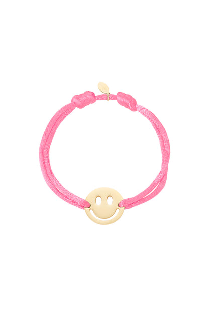 Satinarmband mit Smiley