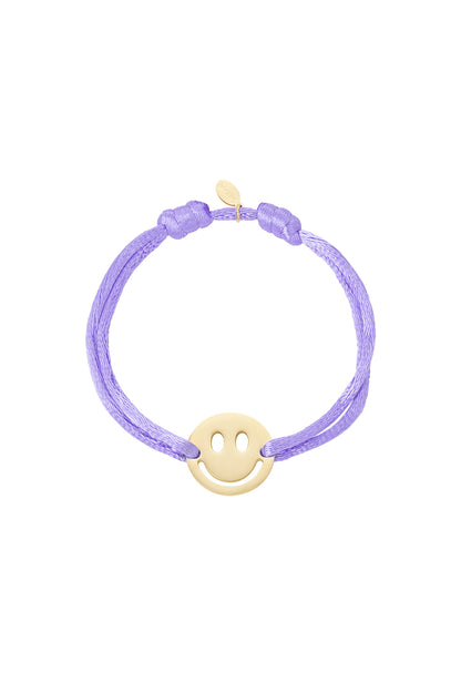 Satinarmband mit Smiley