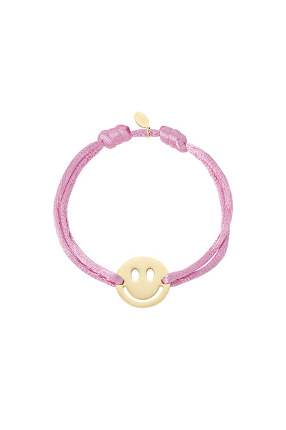 Satinarmband mit Smiley