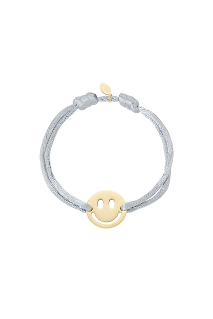Satinarmband mit Smiley