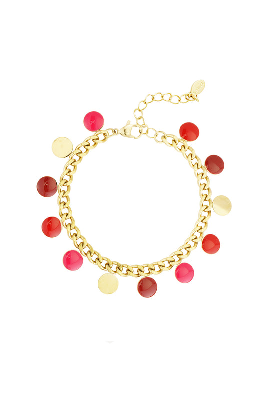 Armband rote Münze