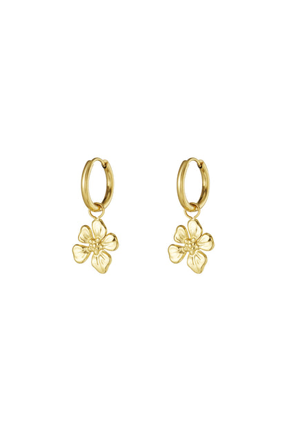 Damen Ohrringe Tropische Blume | Edelstahl 304S | Gold & Silber