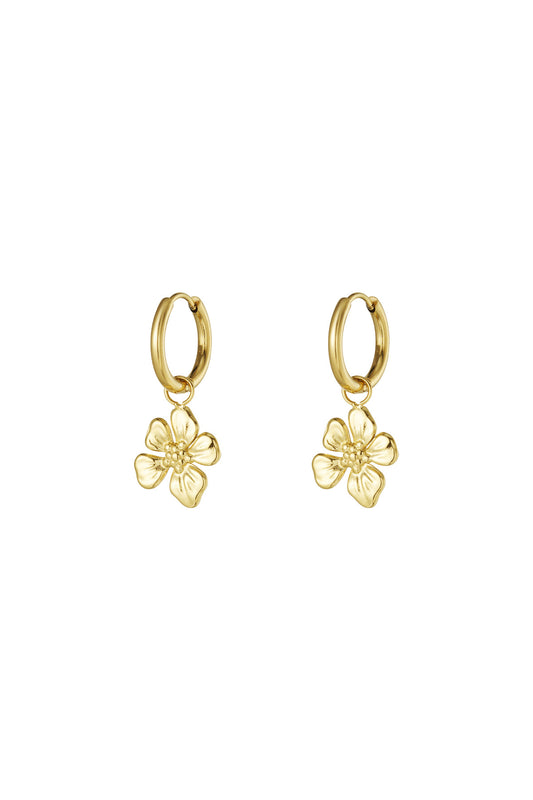 Damen Ohrringe Tropische Blume | Edelstahl 304S | Gold & Silber