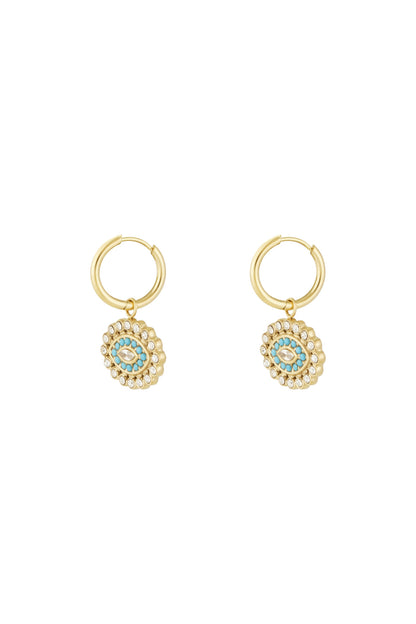 Damen Ohrringe Augen auf dich Strass | Edelstahl 304S | Gold & Silber