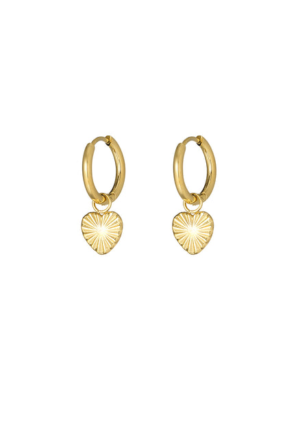 Damen Ohrringe Pure Love | Edelstahl 304S | Goldfarbe