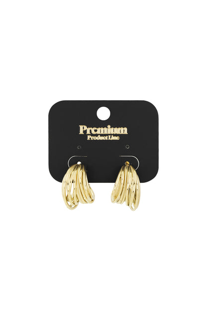 Damen Ringohrringe Classic | Edelstahl | Goldfarbe