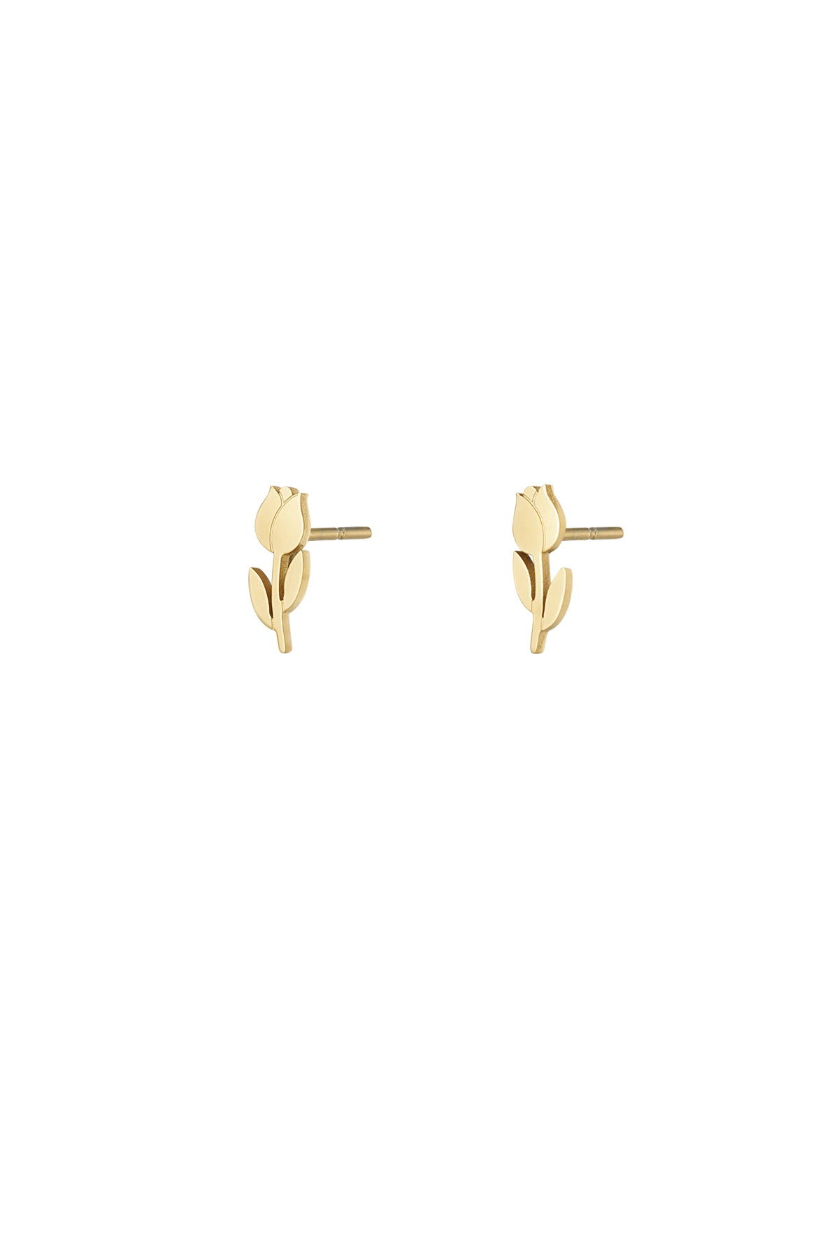 damen ohrstecker tulpe | edelstahl | gold & silber