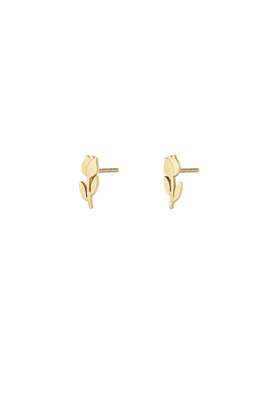 Damen Ohrstecker Tulpe | Edelstahl | Gold & Silber