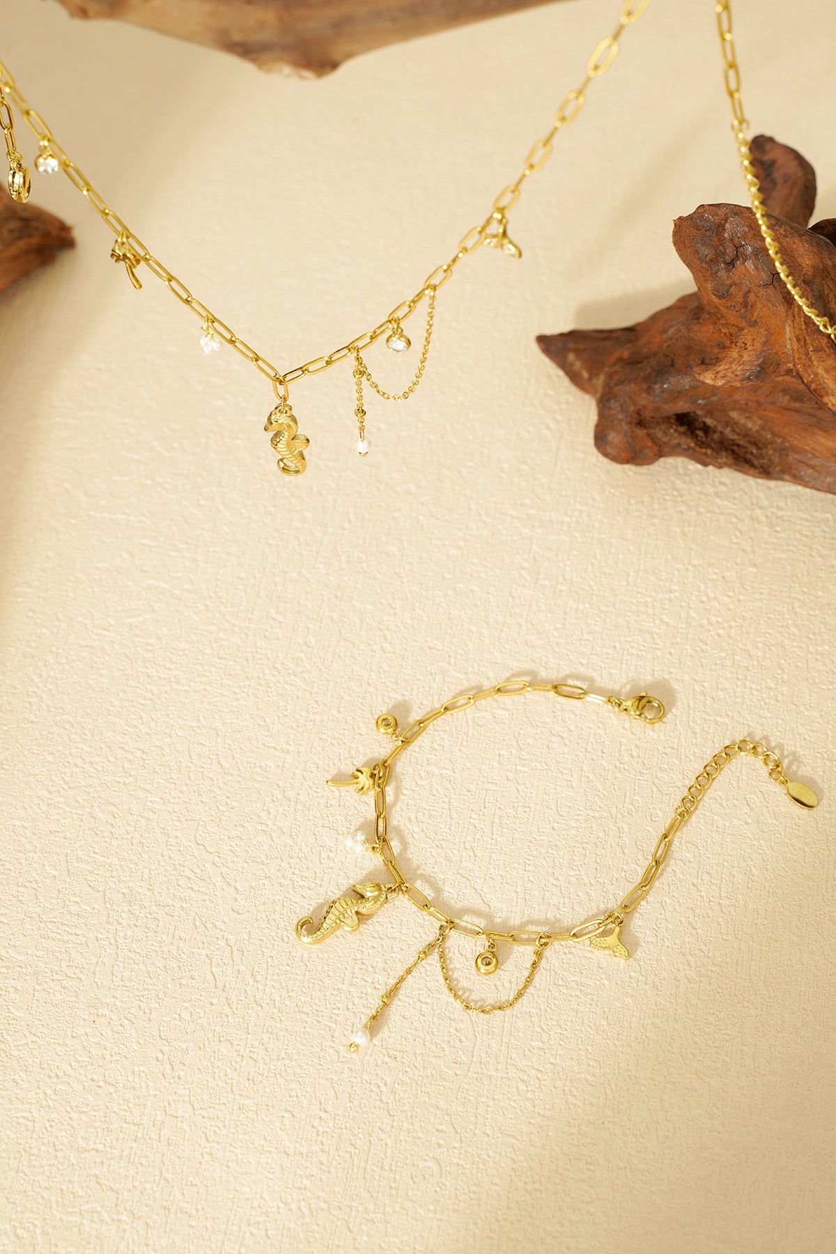 ocean vibe-armband - goldfarben
