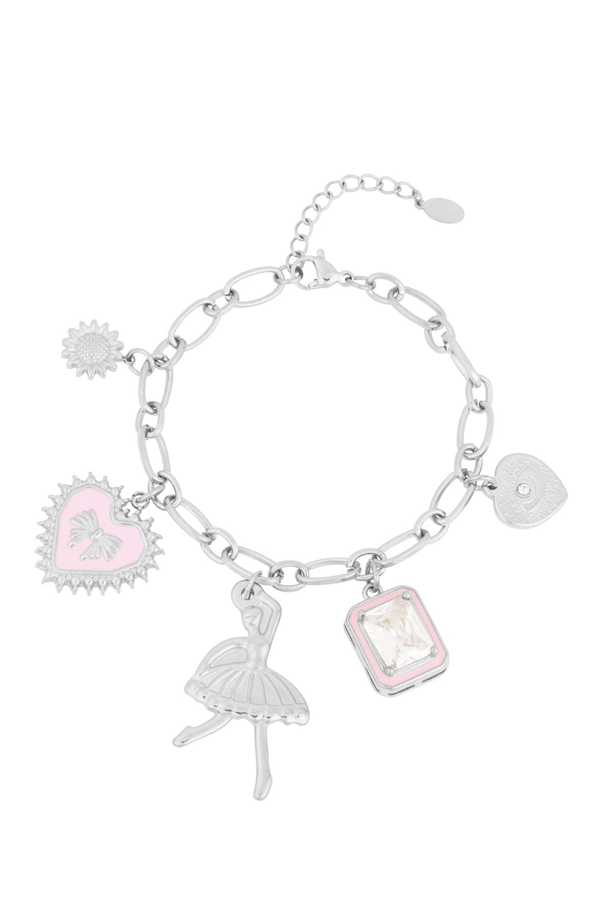 charm-armband bunte tänzerin - goldfarben