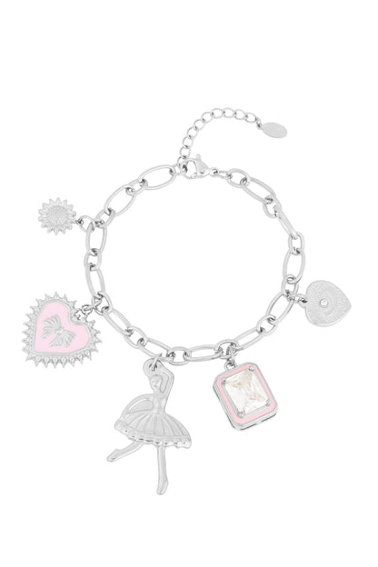 Charm-Armband bunte Tänzerin - Goldfarben