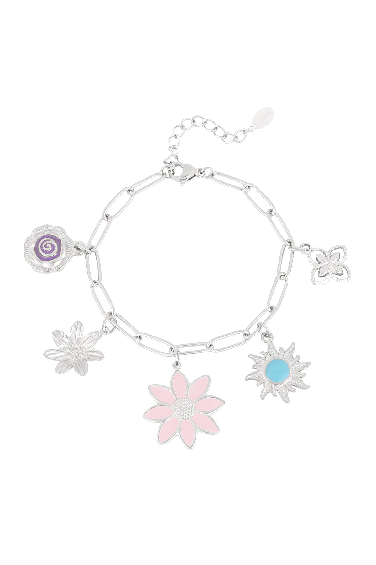 charm-armband bloom & blink - goldfarben