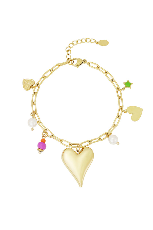 Charm-Armband Love Moment - Goldfarben