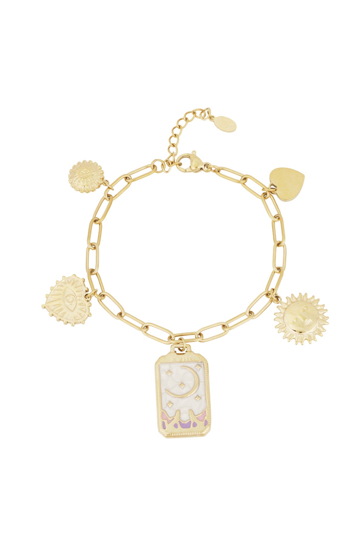 charm-armband magischer mond - goldfarben