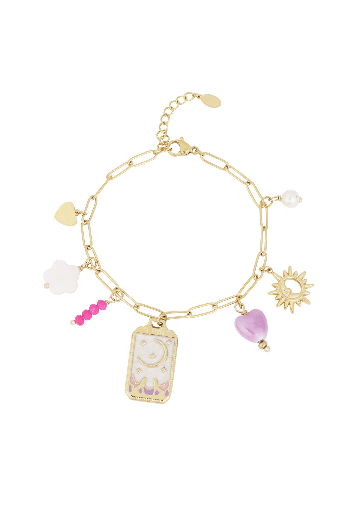 charm-armband kleiner mond - goldfarben