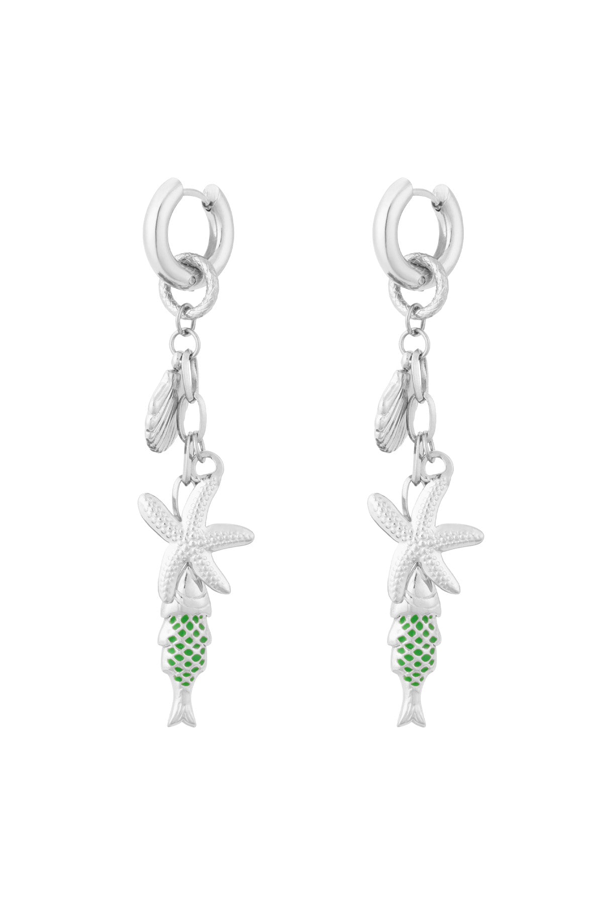 Damen Ohrringe Meereswelt Emaille | Edelstahl | Gold & Silber