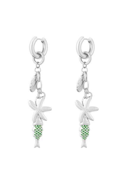 Damen Ohrringe Meereswelt Emaille | Edelstahl | Gold & Silber