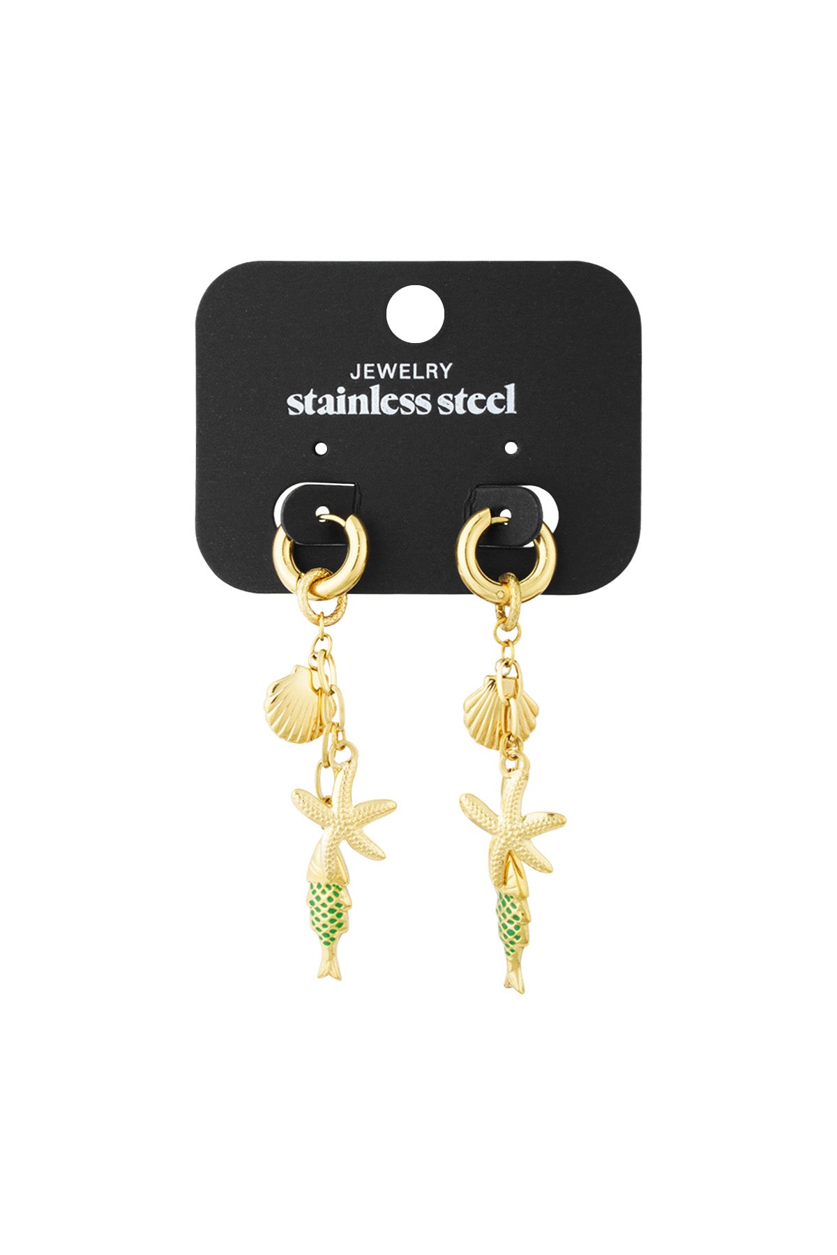 damen ohrringe meereswelt emaille | edelstahl | gold & silber