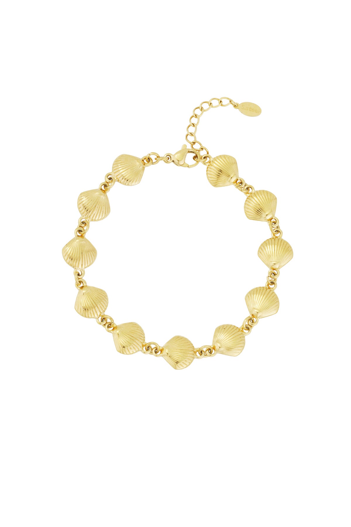armband muscheltrio - goldfarben