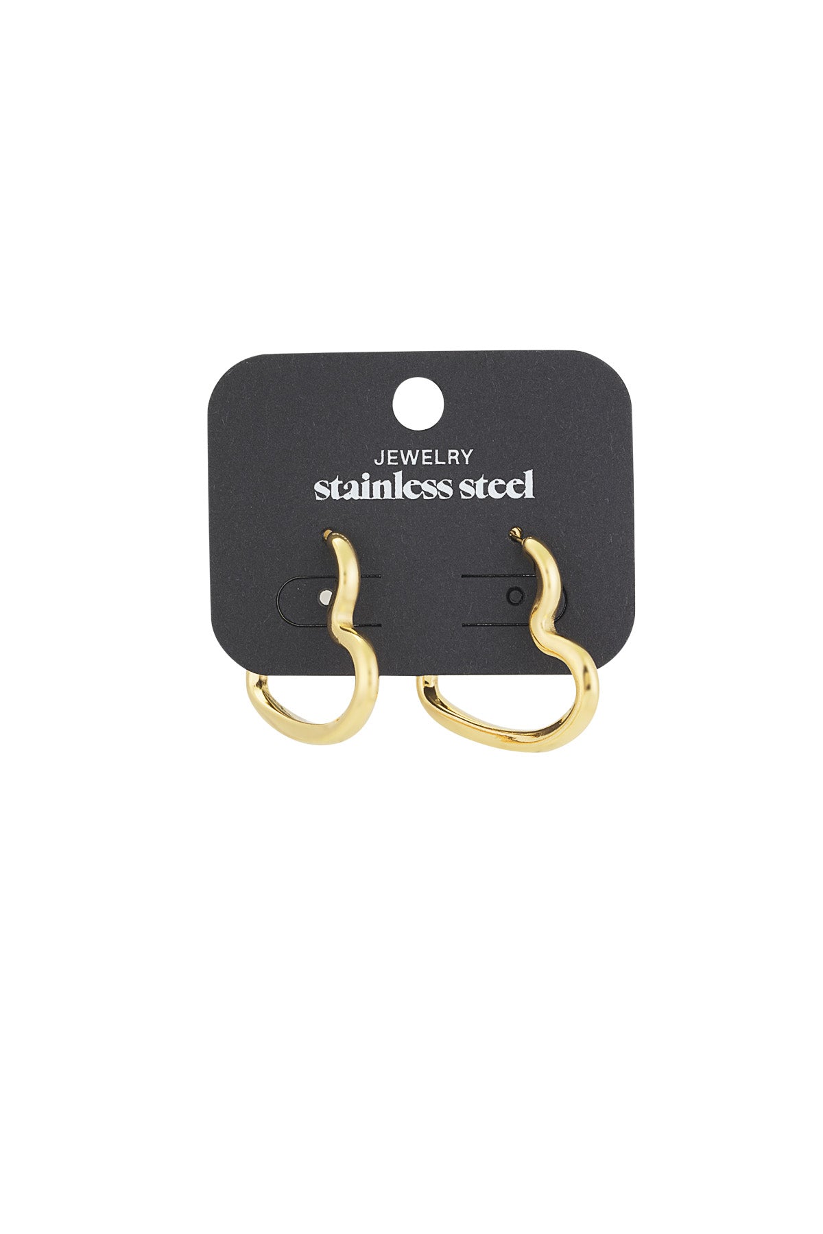 Damen Herzohrringe Offen | Edelstahl | Gold & Silber