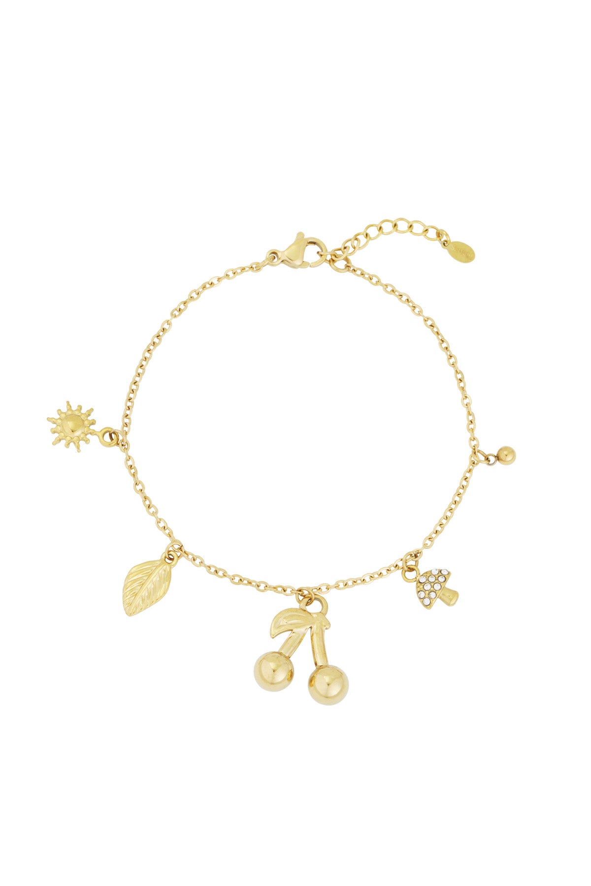 cherry bliss-armband - goldfarben