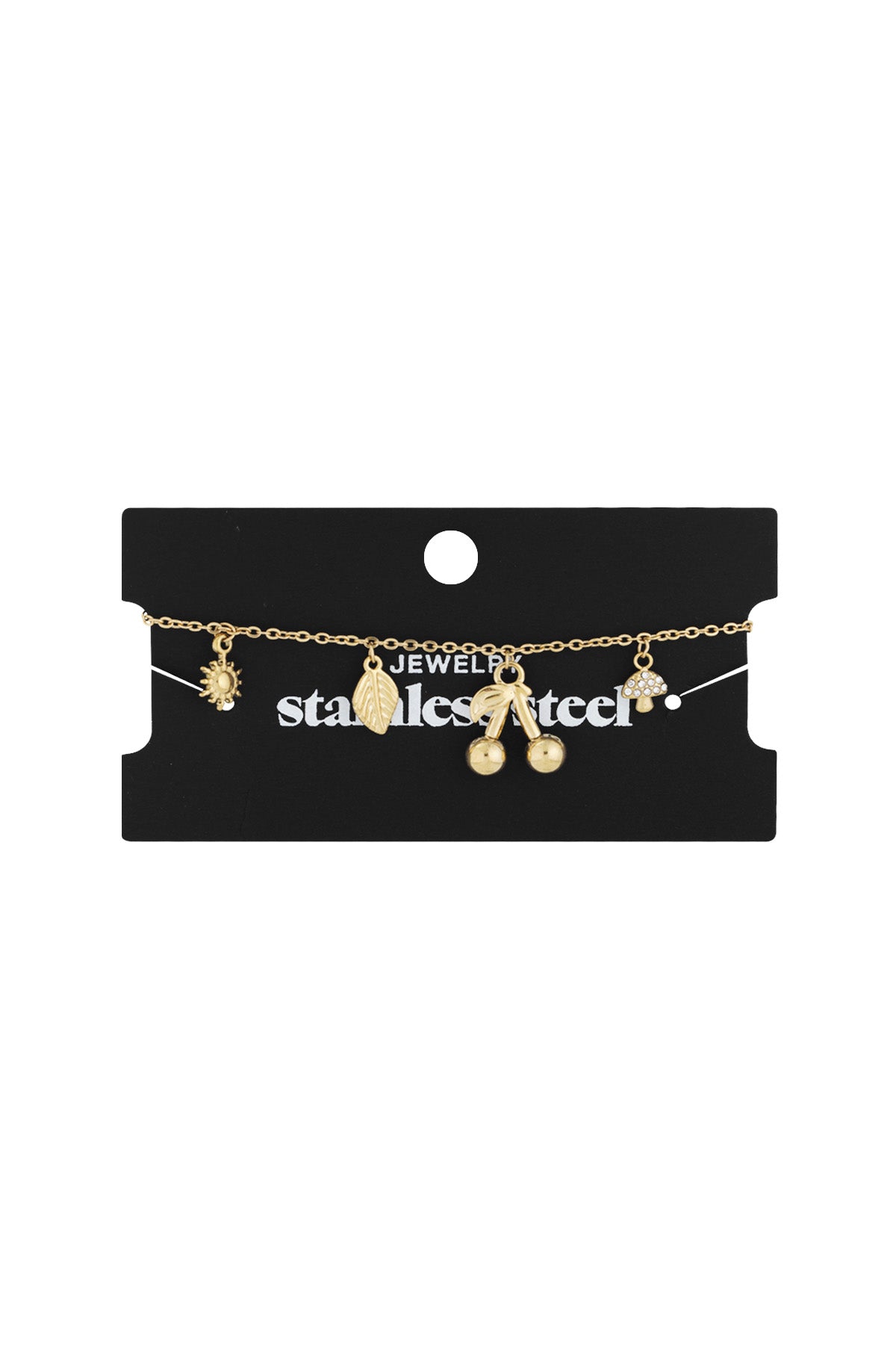 cherry bliss-armband - goldfarben