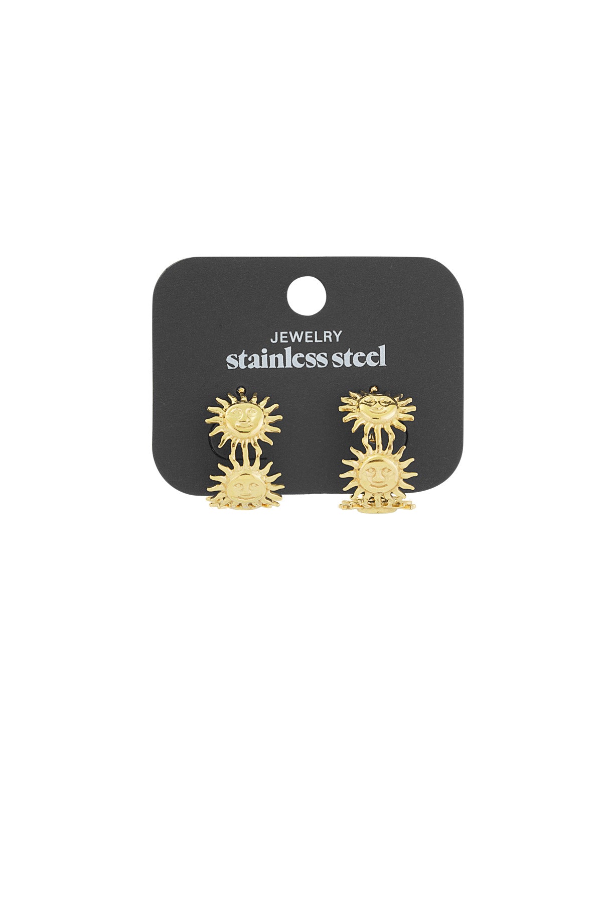 damen ohrringe goldene strahlen | edelstahl | gold & silber