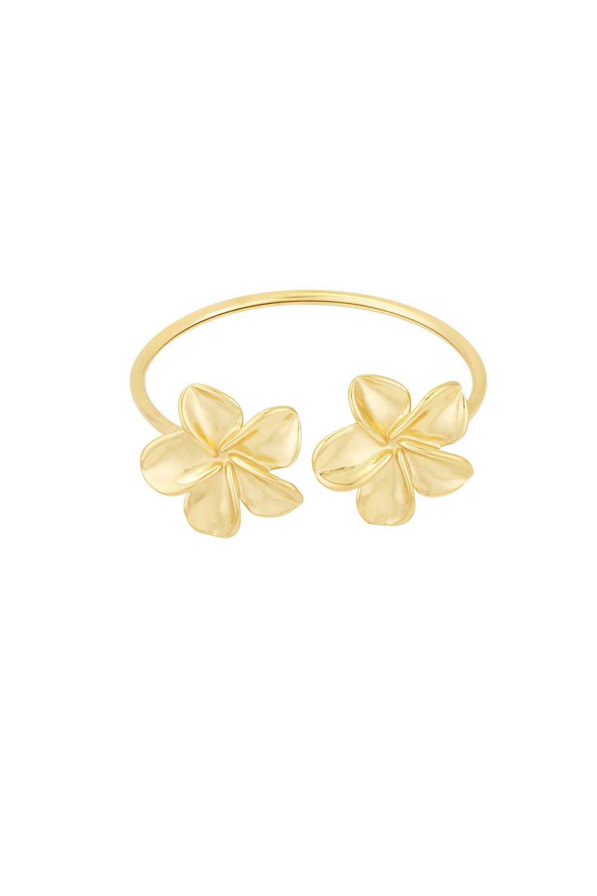 armband blumenduo - goldfarben