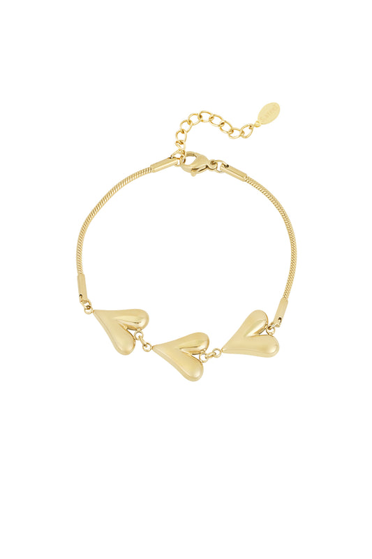 Armband mit aufgeklappten Herzen 