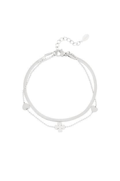 Armband Kleeblatt Herz - Goldfarben
