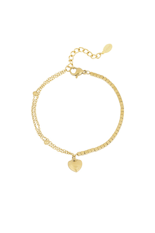Heart Haven Armband - Goldfarben