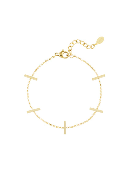 Armband mit Stäben - Goldfarben