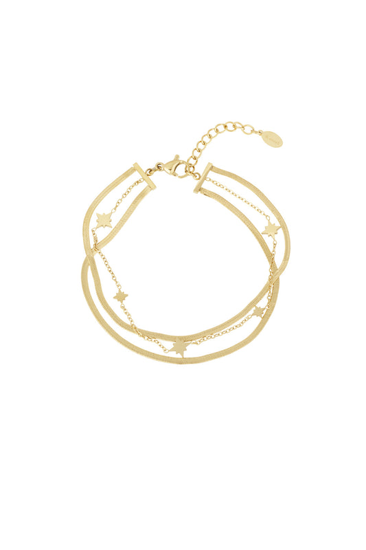 Goldenes Lagenarmband 