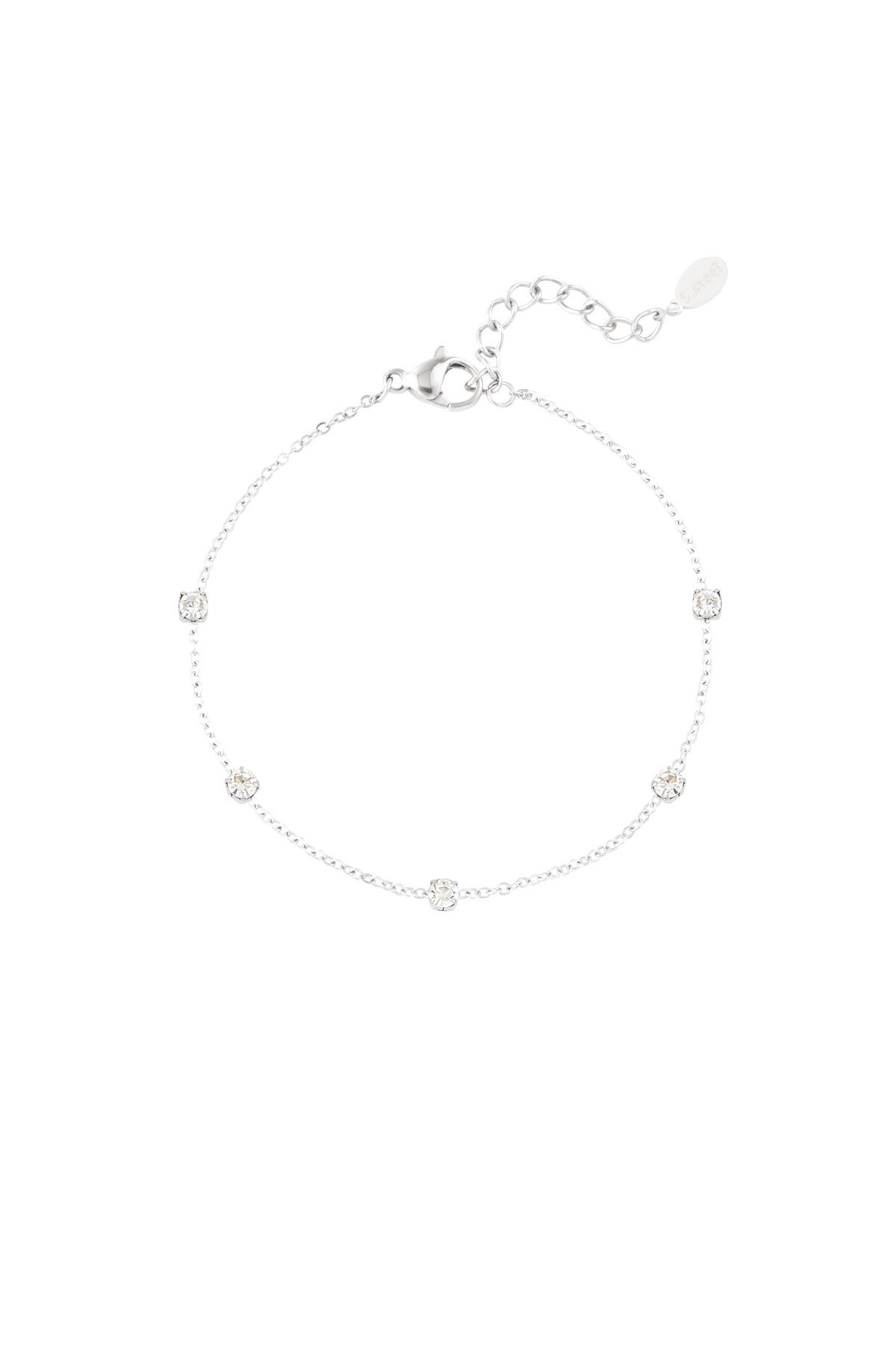 diamant-flüsterarmband - goldfarben