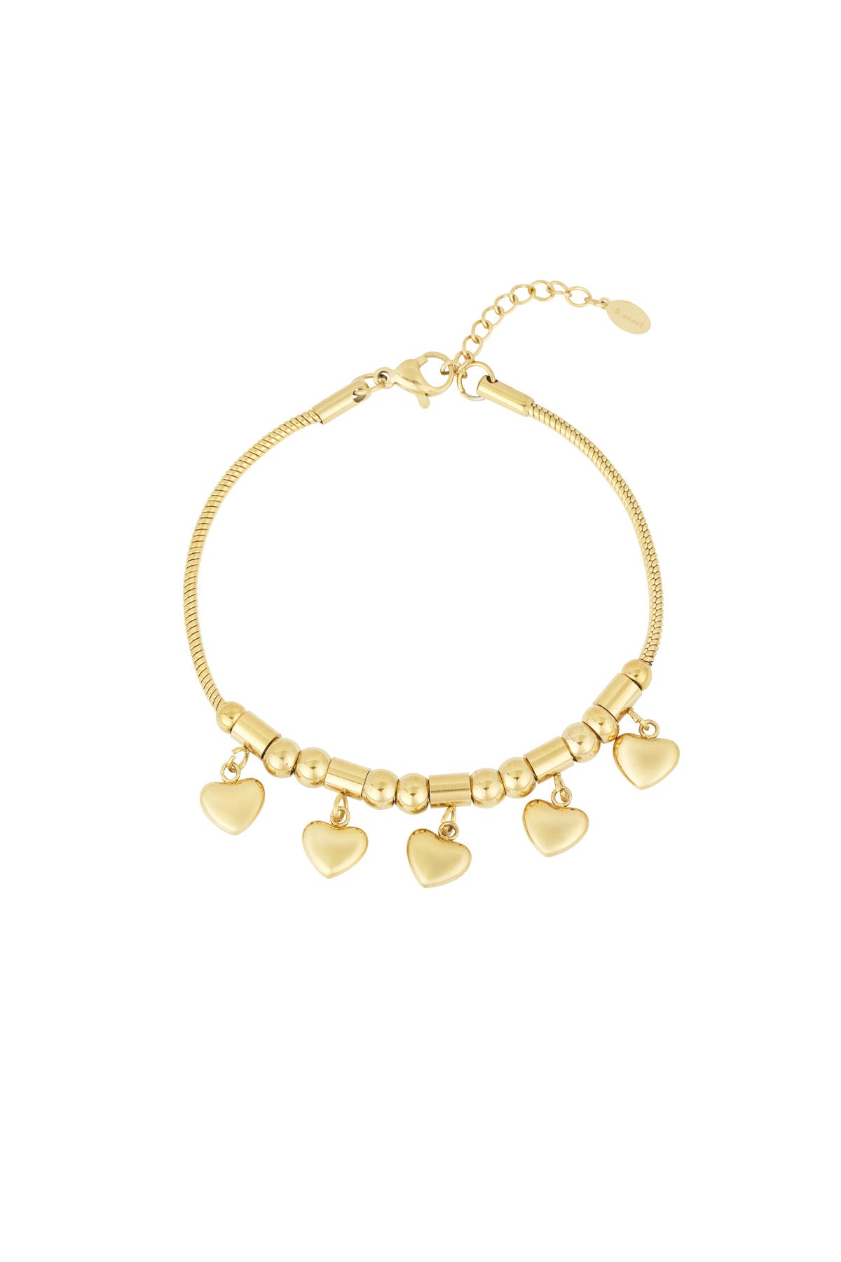 love love love armband - goldfarben