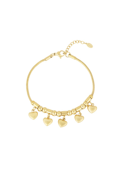 Love Love Love Armband - goldfarben