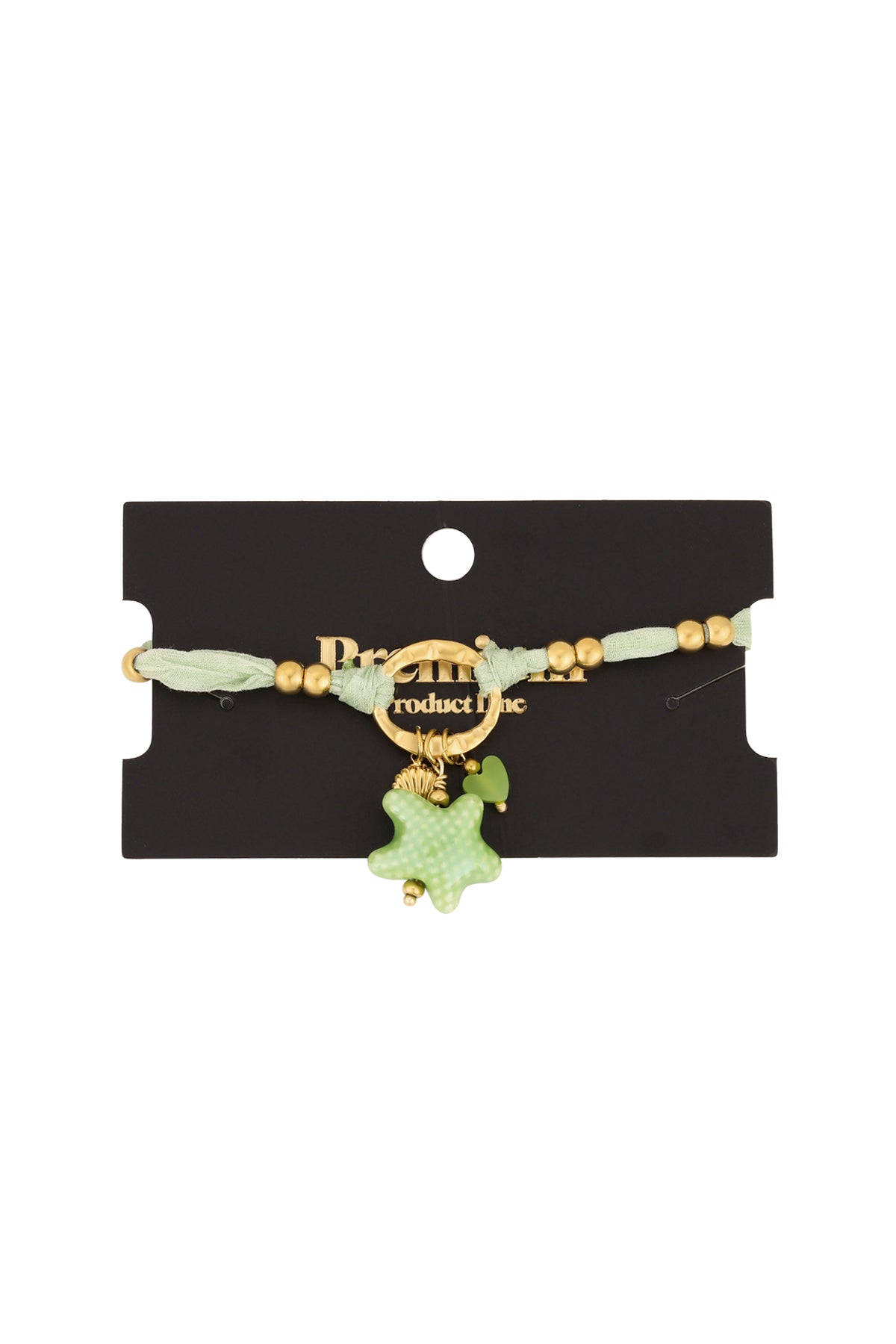 sternenarmband - grün & gold