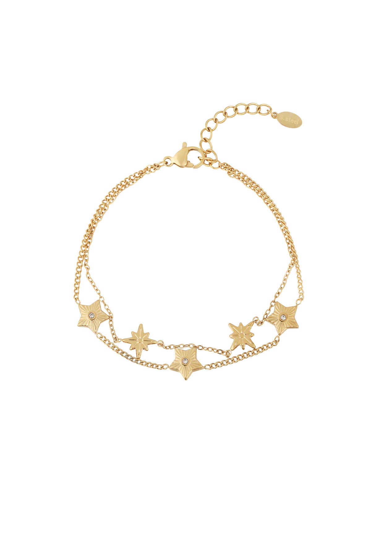 sternenarmband - goldfarben