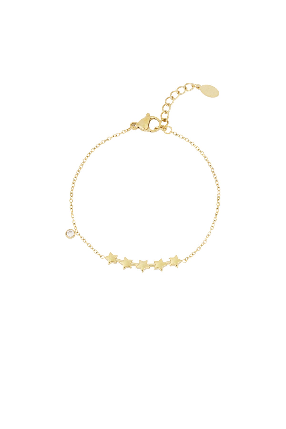 armband mit leuchtenden sternen - goldfarben