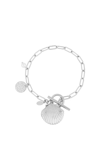 Armband mit Muschelanhänger - Goldfarben