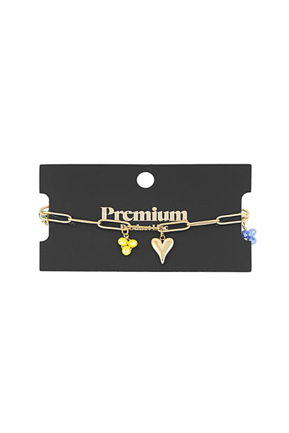 Bettelarmband Primäre Liebe - Goldfarben