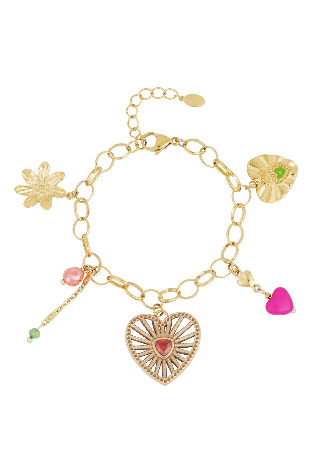 charmantes charms-armband - goldfarben