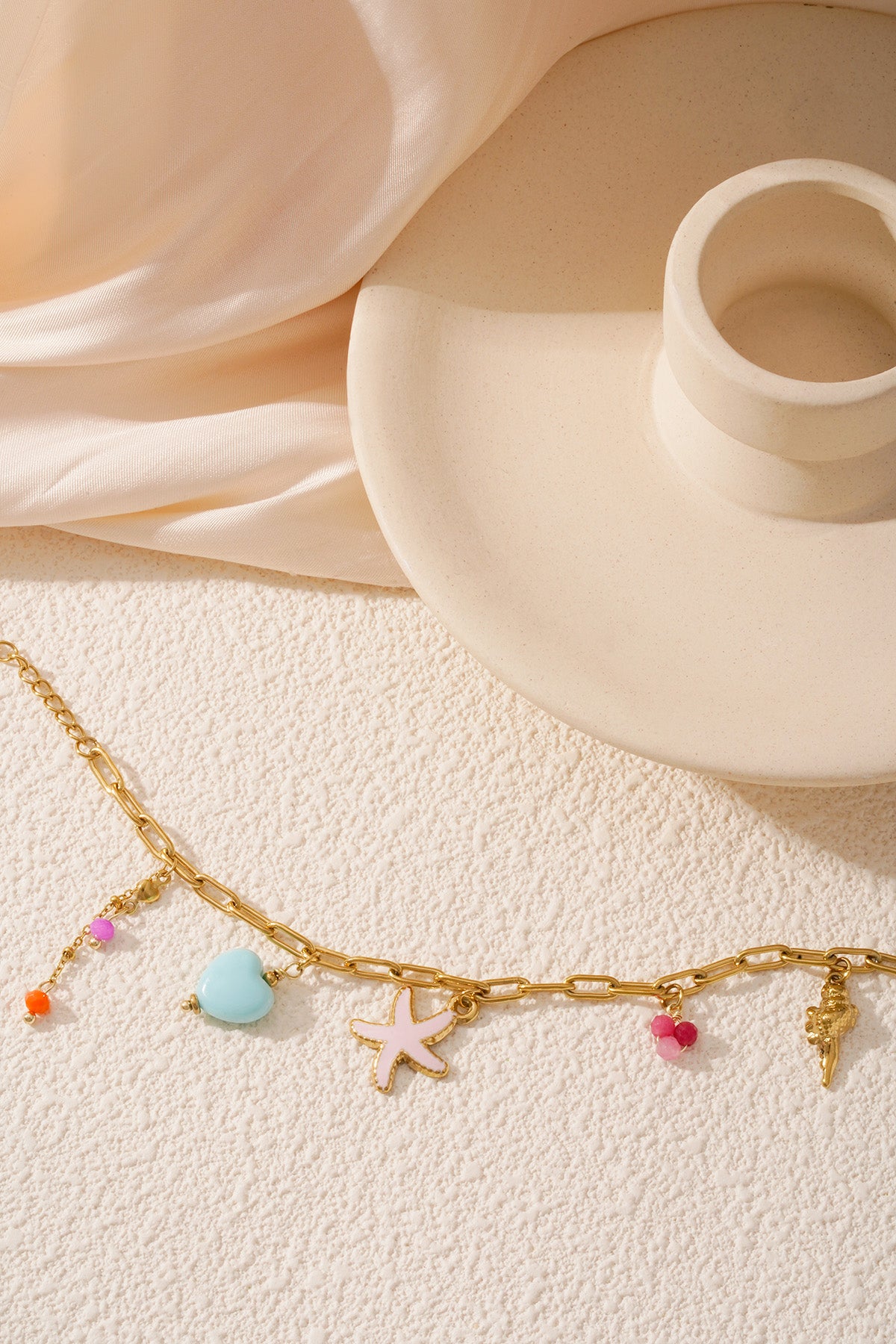 seestern-armband - goldfarben