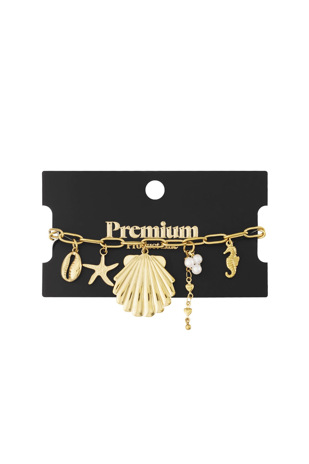 großes beachy-armband – goldfarben