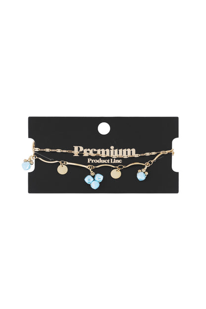 Blaues Perlenarmband