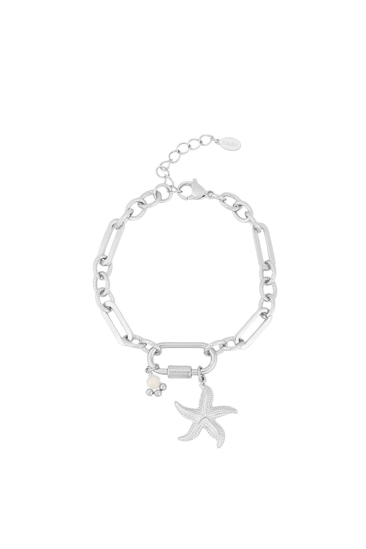 seestern im meer armband - silberfarben