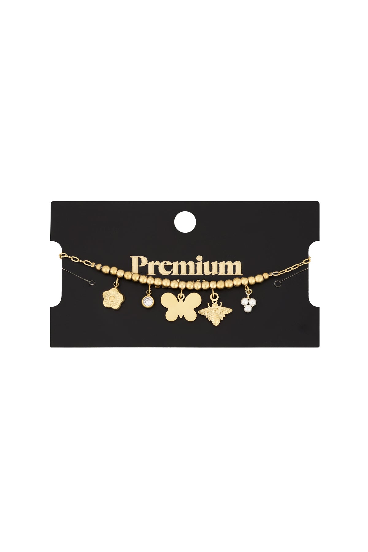 butterfly bliss armband - goldfarben