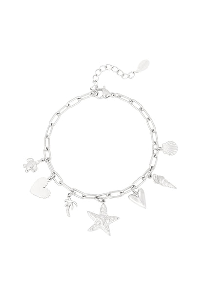 Charm-Armband Strandmädchen - Goldfarben